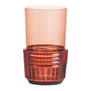 Kartell Trama Tall Acrylic Tumbler, outdoor drinking glass orange – color "Pink"